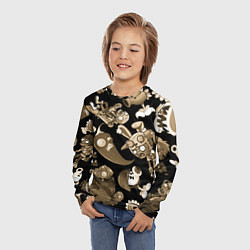 Лонгслив детский Растения против зомби в бежевом цвете, цвет: 3D-принт — фото 2