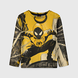 Лонгслив детский Черный человек-паук, цвет: 3D-принт