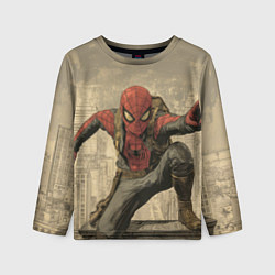 Лонгслив детский Человек-паук готов спасать мир, цвет: 3D-принт