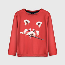 Лонгслив детский Красная панда с кисточкой в зубах, цвет: 3D-принт