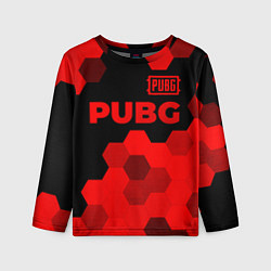 Лонгслив детский PUBG - red gradient посередине, цвет: 3D-принт