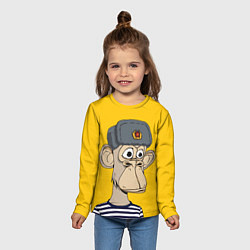 Лонгслив детский NFT ape turtleneck, цвет: 3D-принт — фото 2
