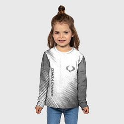 Лонгслив детский SsangYong - white gradient вертикально, цвет: 3D-принт — фото 2