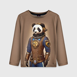 Лонгслив детский Крутой панда в стиле стимпанк, цвет: 3D-принт