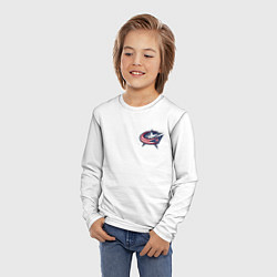 Лонгслив детский Columbus blue jackets - Sergey Bobrovsky, цвет: 3D-принт — фото 2