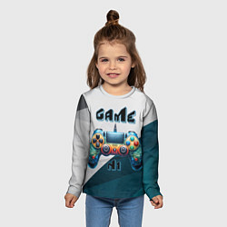 Лонгслив детский Игровой джойстик, цвет: 3D-принт — фото 2