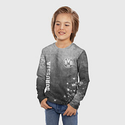 Лонгслив детский Borussia - grey gradient вертикально, цвет: 3D-принт — фото 2