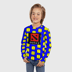 Лонгслив детский Dota smile pattern, цвет: 3D-принт — фото 2