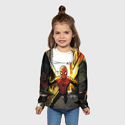 Лонгслив детский Бегущий человек - паук, цвет: 3D-принт — фото 2