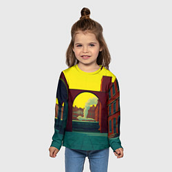 Лонгслив детский Арт с поездом, цвет: 3D-принт — фото 2