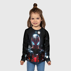 Лонгслив детский Спайдер-мен в мото костюме, цвет: 3D-принт — фото 2