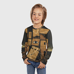 Лонгслив детский Коробки и глаз, цвет: 3D-принт — фото 2