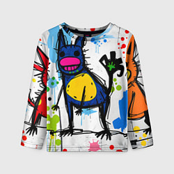 Лонгслив детский Веселые зверята, цвет: 3D-принт