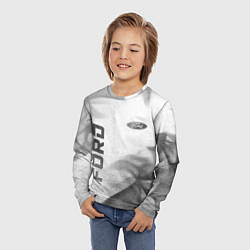 Лонгслив детский Ford - white gradient вертикально, цвет: 3D-принт — фото 2