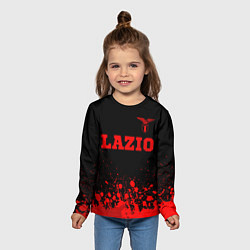 Лонгслив детский Lazio - red gradient посередине, цвет: 3D-принт — фото 2