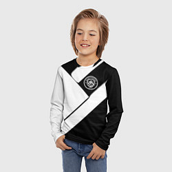 Лонгслив детский Манчестер Юнайтед геометрия, цвет: 3D-принт — фото 2
