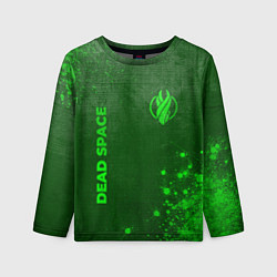 Детский лонгслив Dead Space - green gradient вертикально
