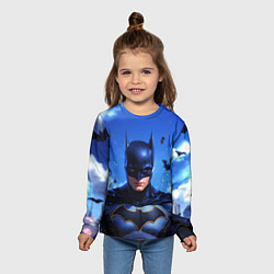 Лонгслив детский Бэтмен синее небо, цвет: 3D-принт — фото 2