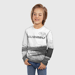 Лонгслив детский Subaru - white gradient посередине, цвет: 3D-принт — фото 2