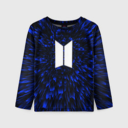 Лонгслив детский BTS blue energy, цвет: 3D-принт
