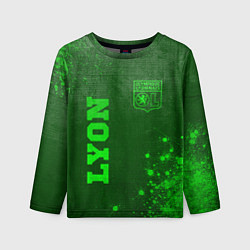 Детский лонгслив Lyon - green gradient вертикально