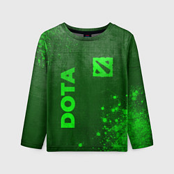 Детский лонгслив Dota - green gradient вертикально