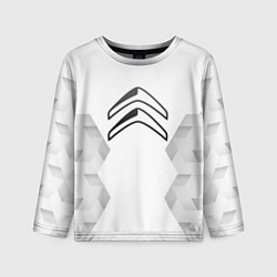 Лонгслив детский Citroen white poly, цвет: 3D-принт