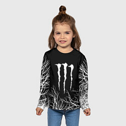 Лонгслив детский Monster energy лес, цвет: 3D-принт — фото 2