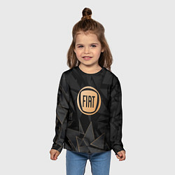 Лонгслив детский Fiat golden poly, цвет: 3D-принт — фото 2