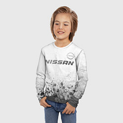 Лонгслив детский Nissan - white gradient посередине, цвет: 3D-принт — фото 2