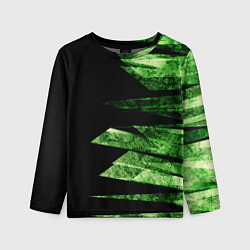 Детский лонгслив Color green black