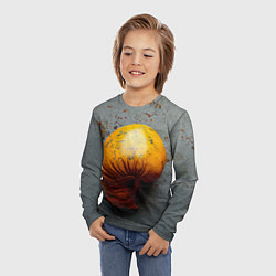 Лонгслив детский Желтая боксерская перчатка, цвет: 3D-принт — фото 2