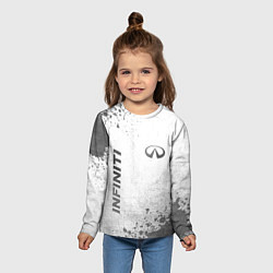 Лонгслив детский Infiniti - white gradient вертикально, цвет: 3D-принт — фото 2