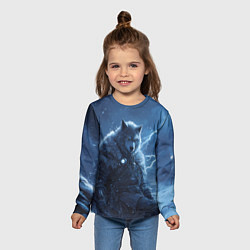 Лонгслив детский Волк повелитель молний, цвет: 3D-принт — фото 2