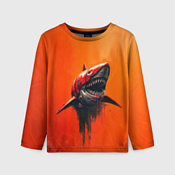 Лонгслив детский Кибернетическая акула, цвет: 3D-принт