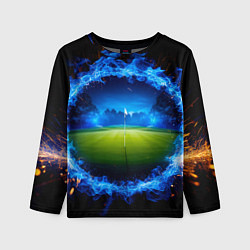 Лонгслив детский Поле для гольфа в огне, цвет: 3D-принт