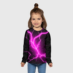 Лонгслив детский The color is pink and black, цвет: 3D-принт — фото 2