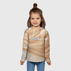 Лонгслив детский Inzoi лого на блестящем фоне, цвет: 3D-принт — фото 2