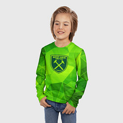Лонгслив детский West Ham green poly, цвет: 3D-принт — фото 2
