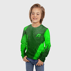 Лонгслив детский Need for Speed - green gradient вертикально, цвет: 3D-принт — фото 2