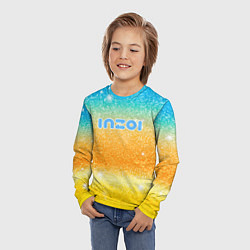 Лонгслив детский Inzoi лого и блестки, цвет: 3D-принт — фото 2
