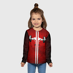 Лонгслив детский Руки штангиста, цвет: 3D-принт — фото 2