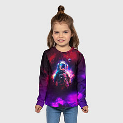Лонгслив детский Космонавт пламенный, цвет: 3D-принт — фото 2