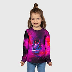 Лонгслив детский Космонавт в космическом море, цвет: 3D-принт — фото 2