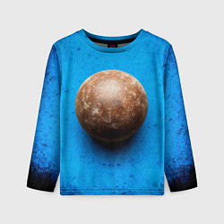 Лонгслив детский Ядро для талкания на синем, цвет: 3D-принт