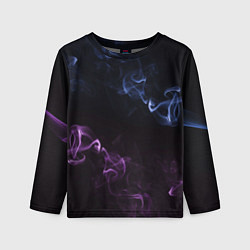 Детский лонгслив Color black blue pink