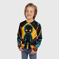 Лонгслив детский Недовольный инопланетянин, цвет: 3D-принт — фото 2