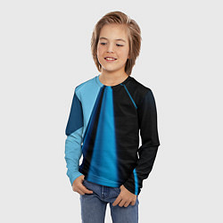 Лонгслив детский Black blue, цвет: 3D-принт — фото 2