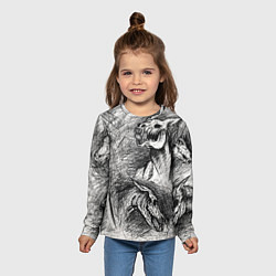 Лонгслив детский Черепа лошадей, цвет: 3D-принт — фото 2