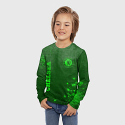 Лонгслив детский Chelsea - green gradient вертикально, цвет: 3D-принт — фото 2